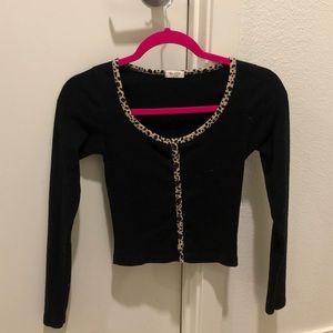 Brandy Melville/ John Galt Zelly Cheetah Long Sleeve Top